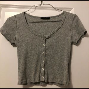 Brandy Melville Grey Zelly Top